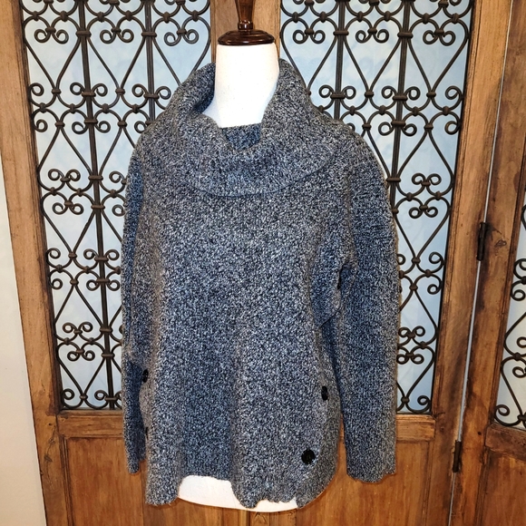 Lucky Brand Cowl Neck Soft Textured Sweater Size L - Picture 1 of 8